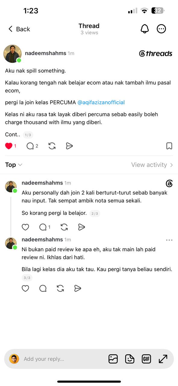 Testimoni Nadeem