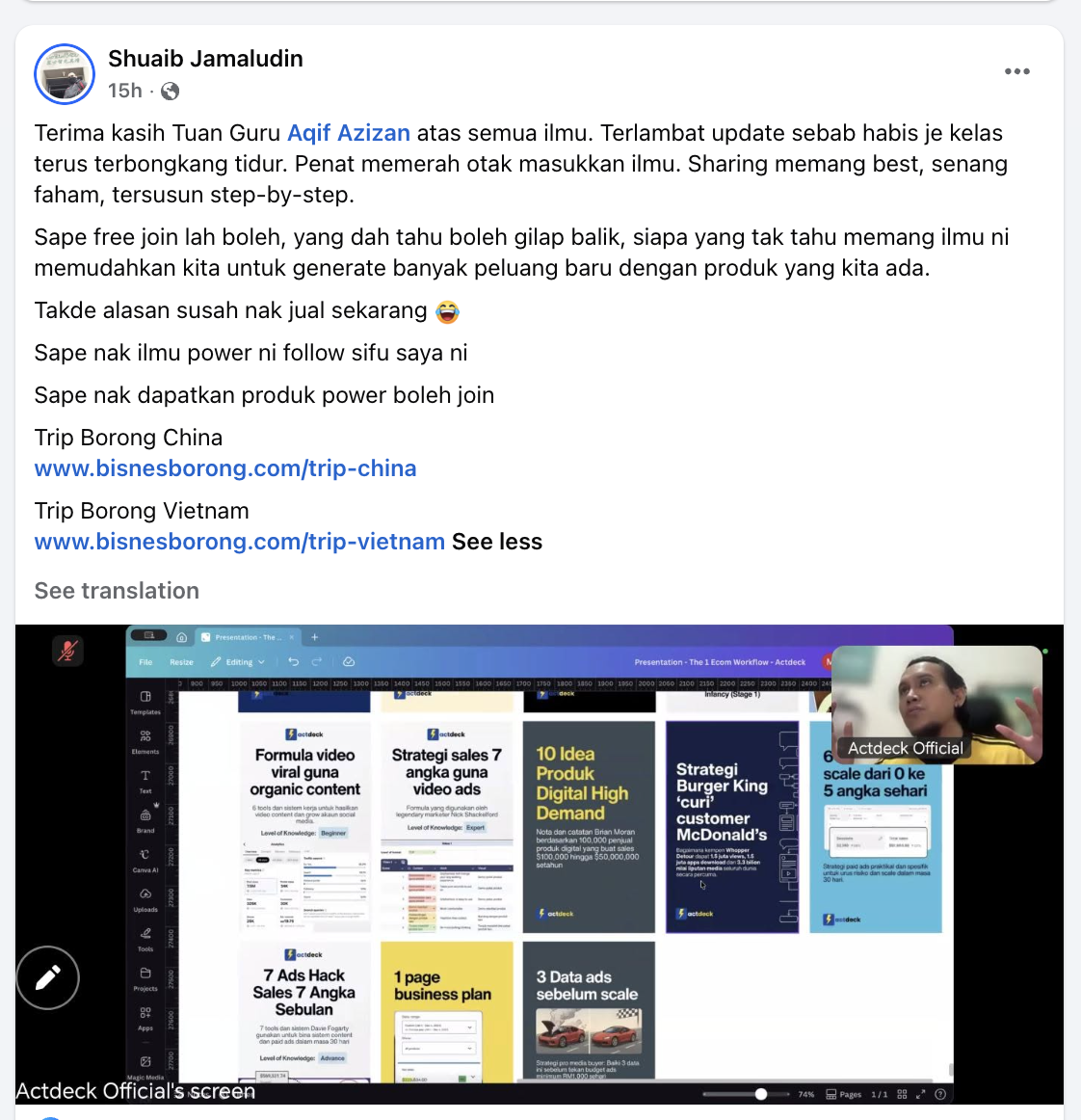 Testimoni Shuaib