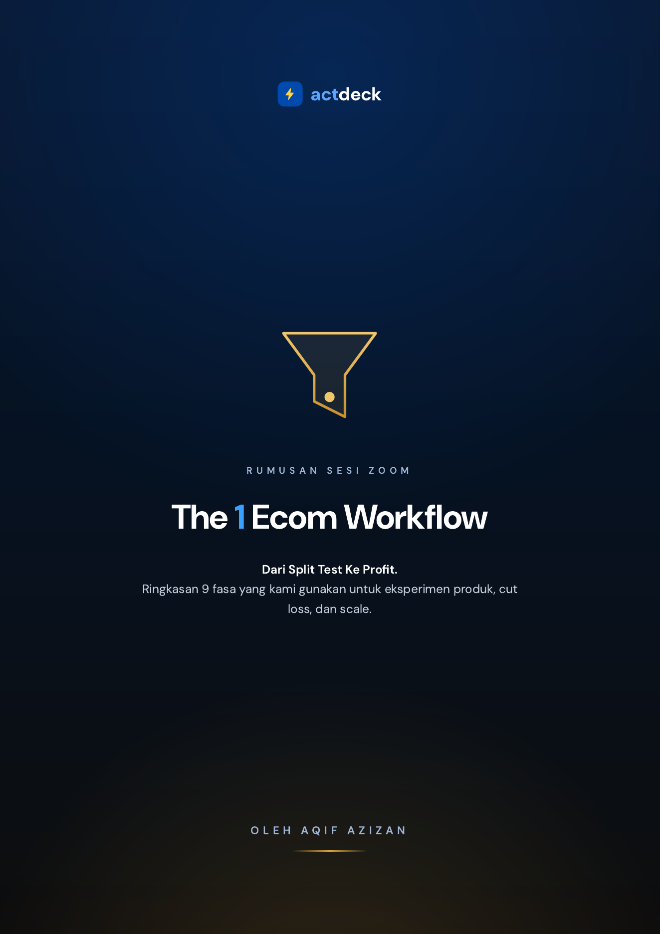 Modul The 1 Ecom Workflow — Peta Ringkas